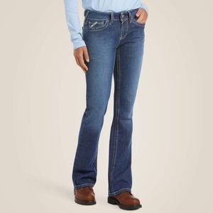 ARIAT FR Work Jeans Bootcut Blue Size 34L